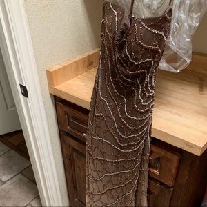 Beaded strapless Whatchamacallit prom dress